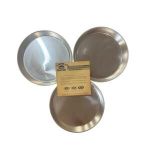 Vintage (New) Set of 3 -Mirro Comet Aluminum Cake Pans (With Recipes) 8" x 1.5"